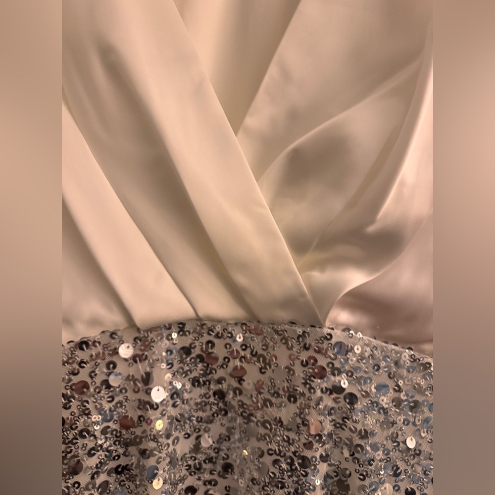 ELIZA J Paillettes Sequin Embellished Cocktail Dress - lys Size 4 MSRP $218 - Picture 6 of 11